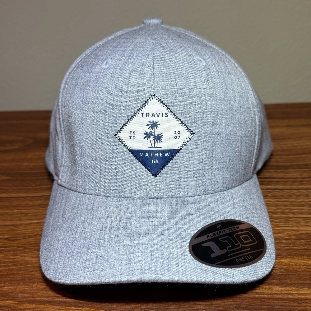 Travis Mathew Men's Short Stay Snapback Adjustable Cap Hat Heather Grey NEW